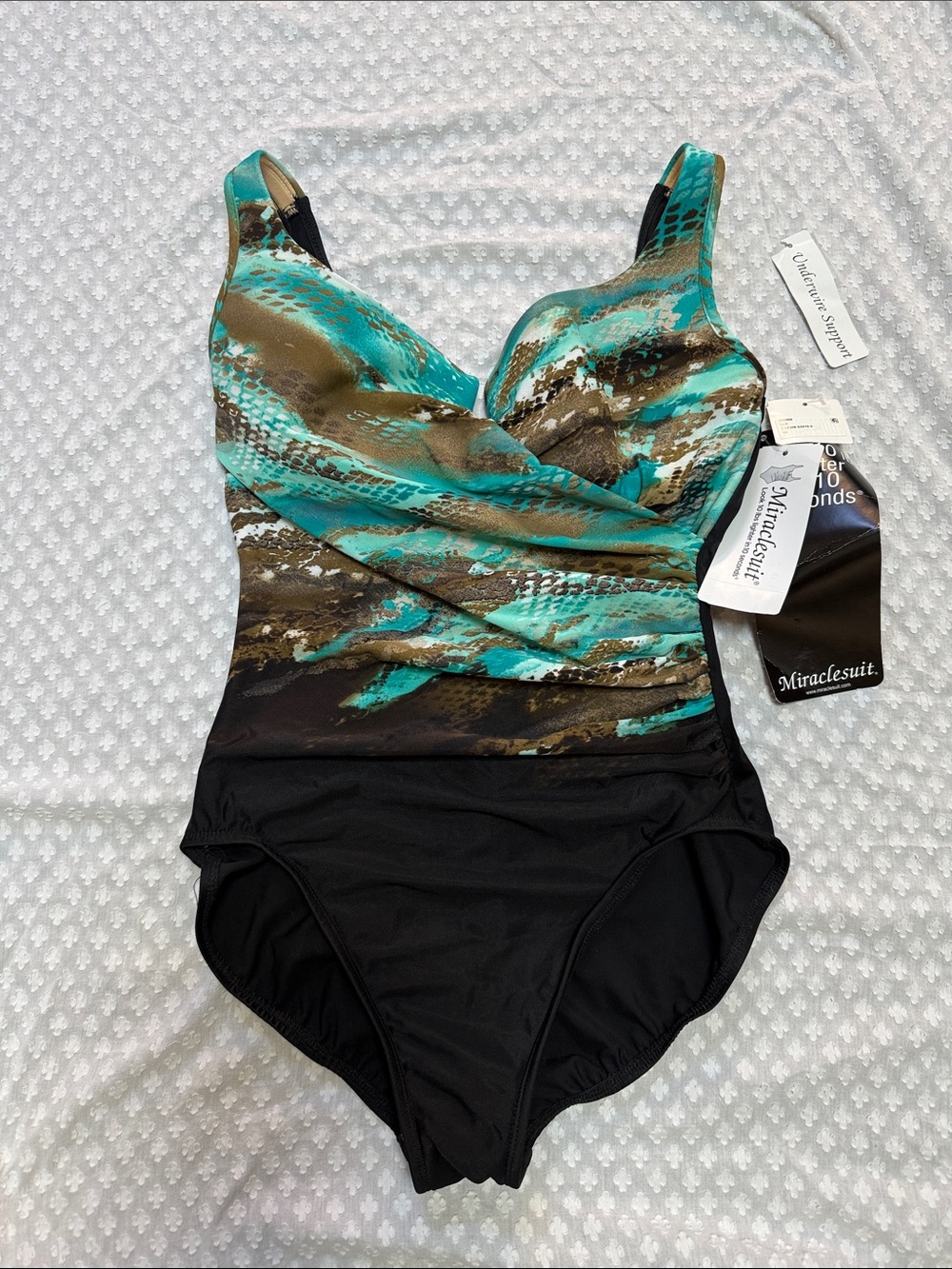 Miraclesuit Escape Swimsuit Black 447966 size 16 - Picture 2 of 9
